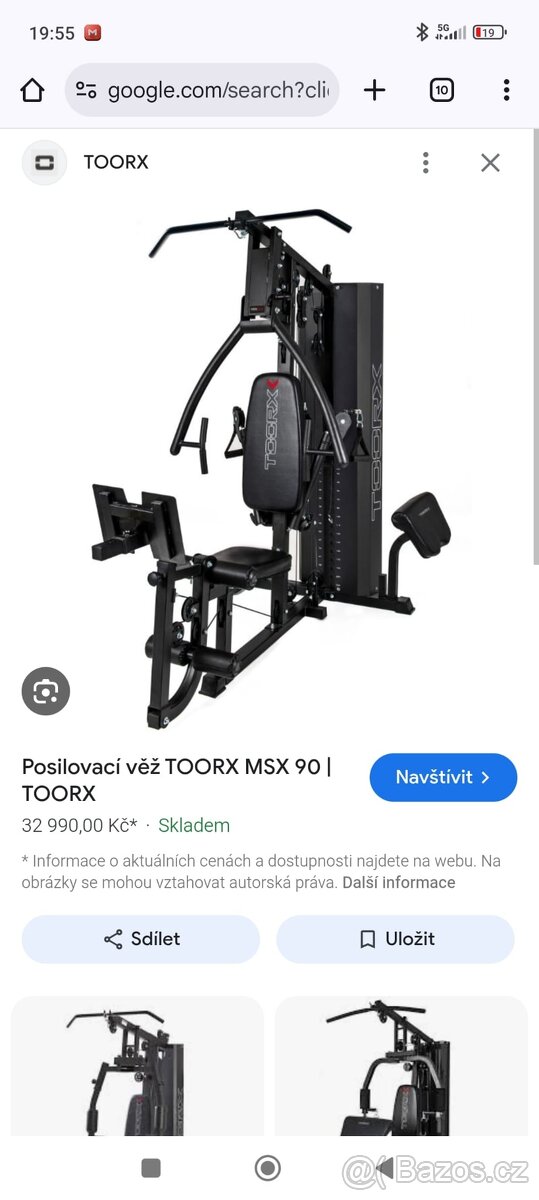 Posilovací věž Toorx MSX 90