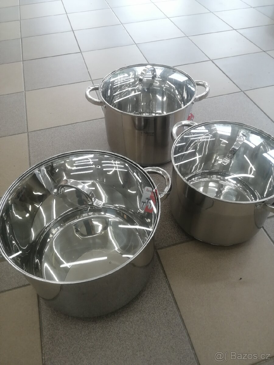 Hrnce nové nerez Gastro užitný objem: 10, 12, 15 l