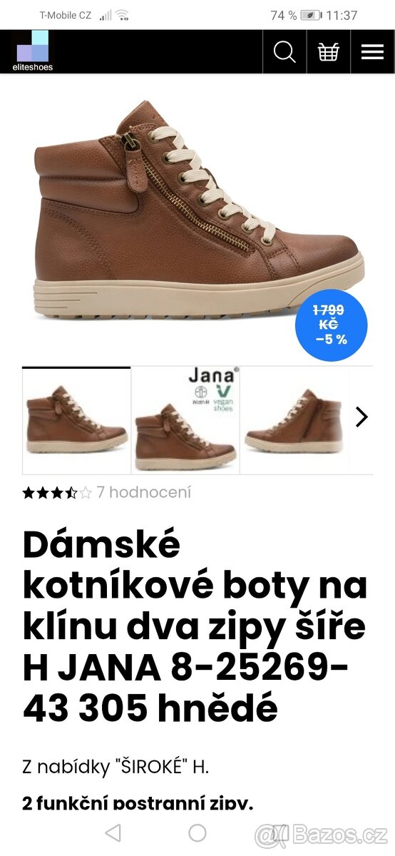 Dámské nové kotníkové boty zimní vel. 40