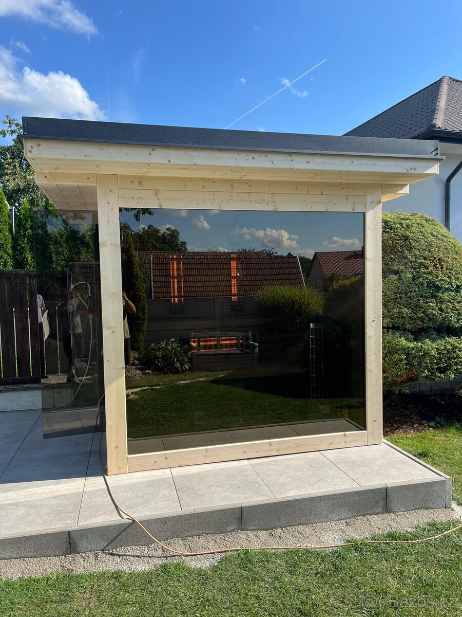 Prodám venkovní saunu – kombinovaná (finská + infra), proskl