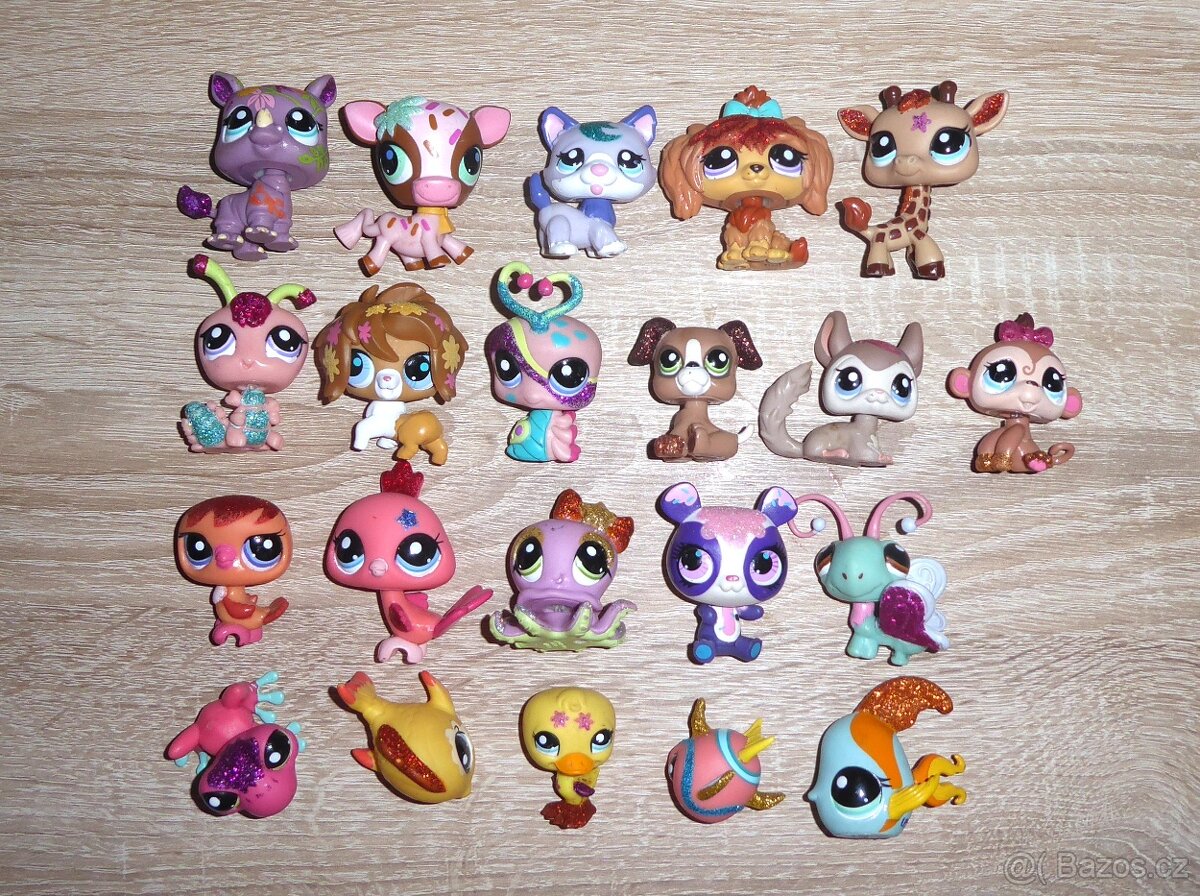 LPS, Littlest pet shop zvířátka třpytivá, ceny v textu