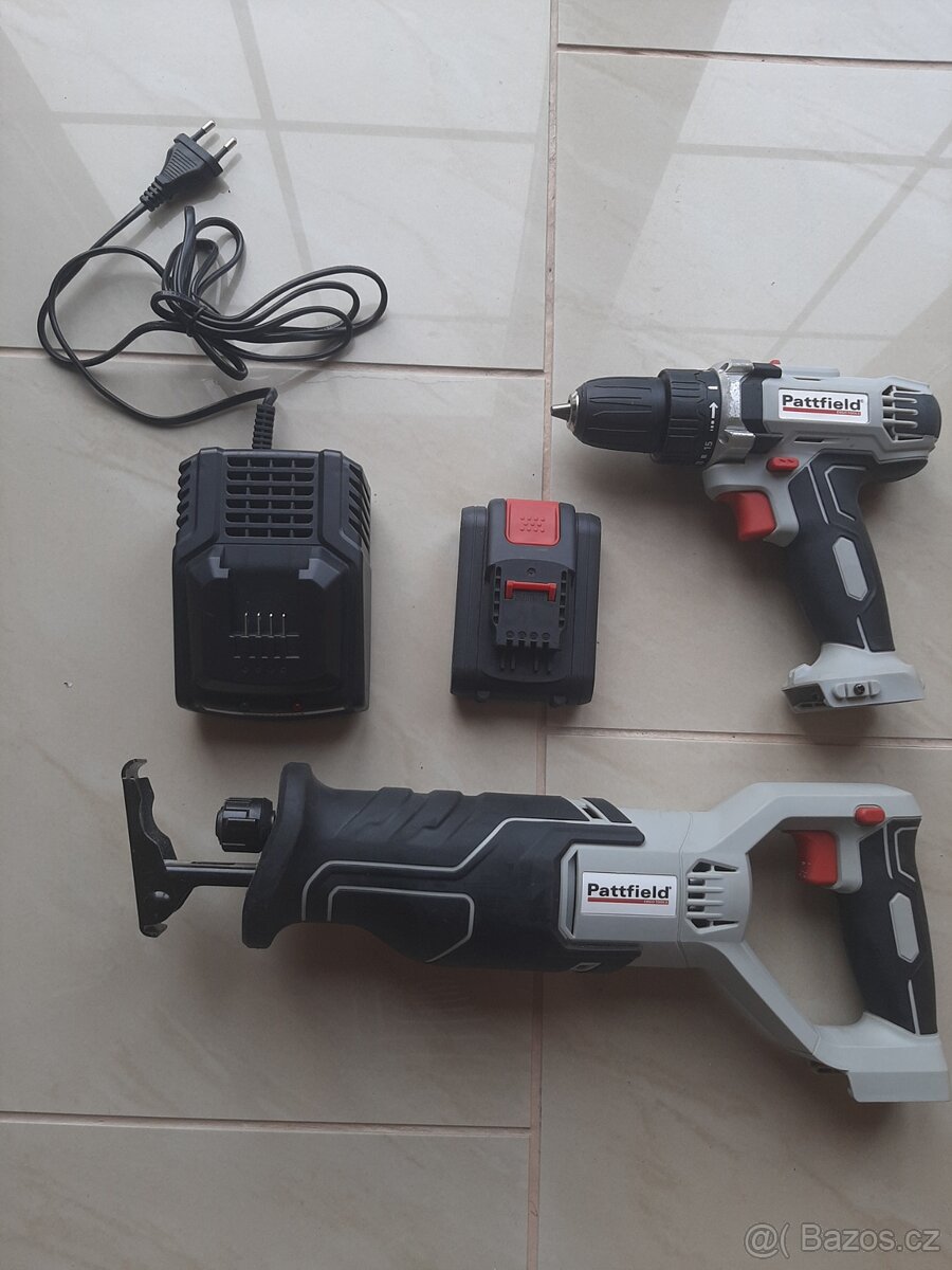 Sada Pattfield aku šroubovak + pila ocaska