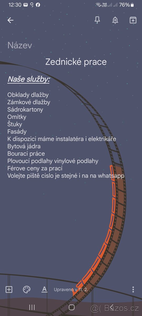 Shanim zakazky zednické práce