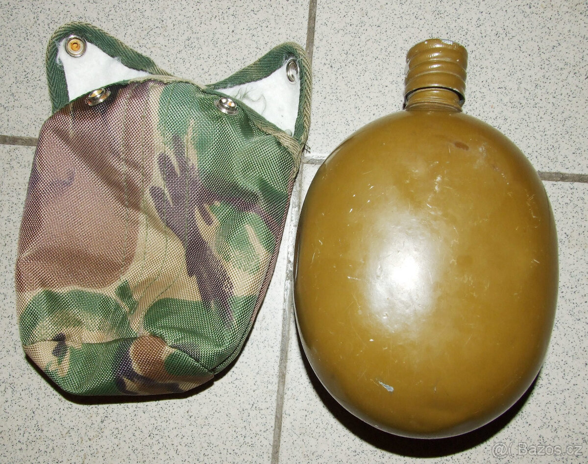 polní láhev (SSSR) + obal (US Army)+ starý nůž