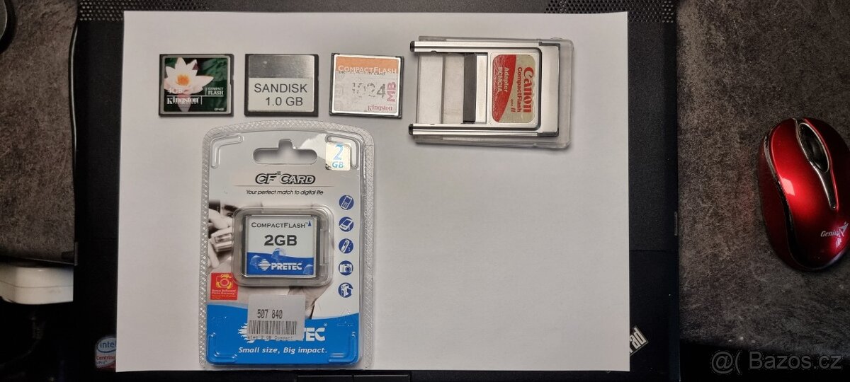 Čtečka KART CF NA PCMCIA + 4ks CF karet