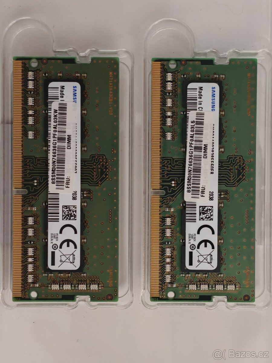 2x RAM Samsung 8GB DDR4 SO-DIMM (celkem 16 GB), vhodné pro v