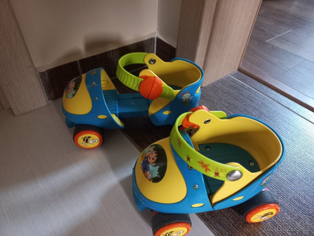 Čtyřkole brusle, zvetsitelne vel. Boty od 15-20 cm