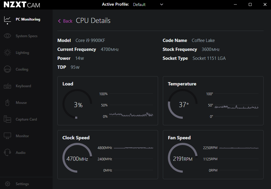 intel i9 9900kf, 32gb ram, kraken, mb