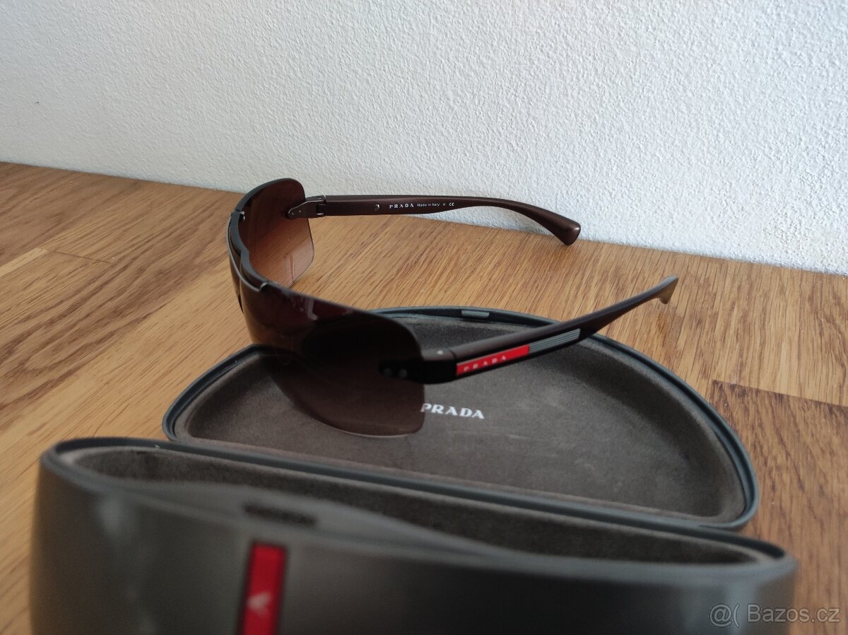 PRADA sportovní sluneční brýle Brown Gradinet