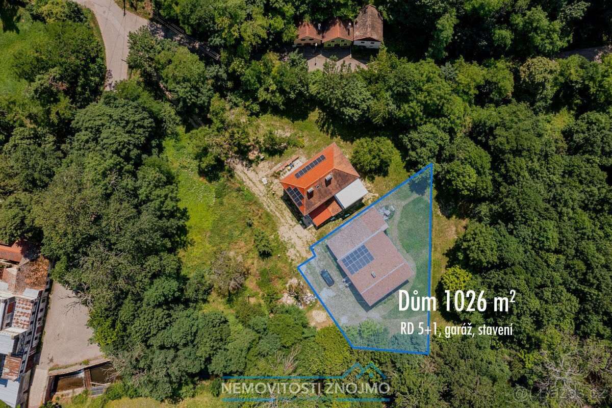 Prodej vily 5+1 s garáží a zahradou, k.ú. Jaroslavice u Znoj