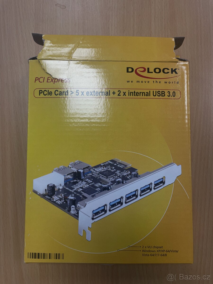 PCIe rozšiřující karta s USB 3.0 porty