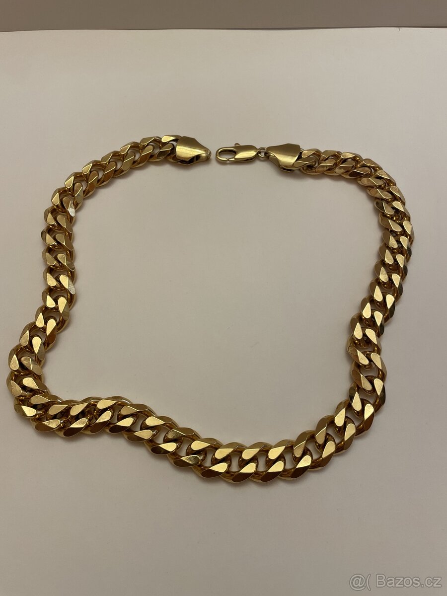 Pozlacený masivní řetěz