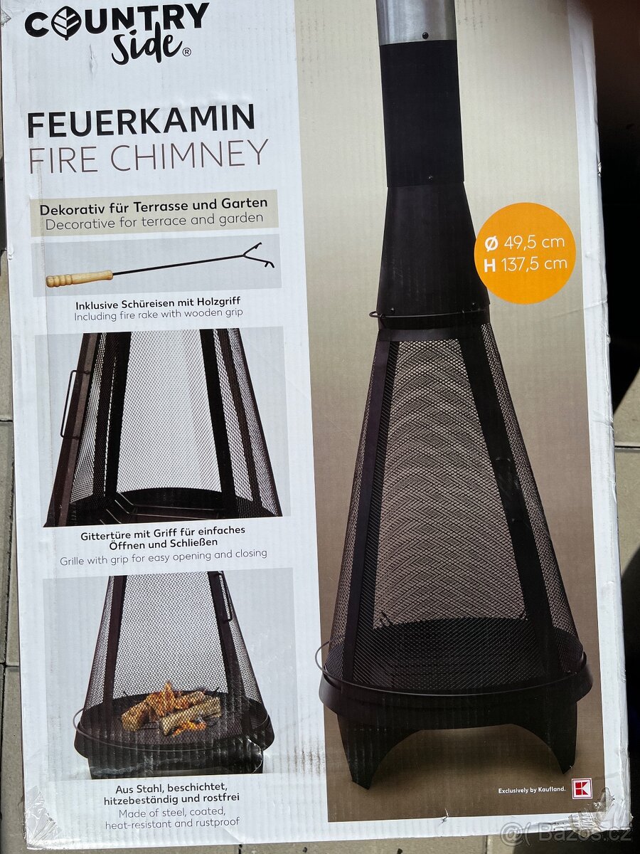 Venkovní krb - nový, akční cena