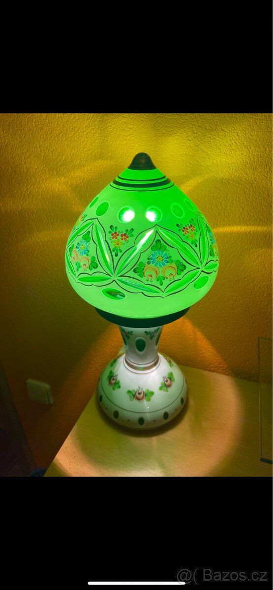 Stolní lampa -přejímané sklo