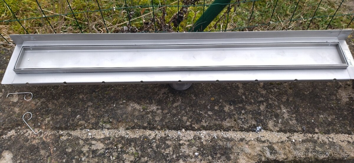 Prodam nerezový podlahový žlab 80 cm