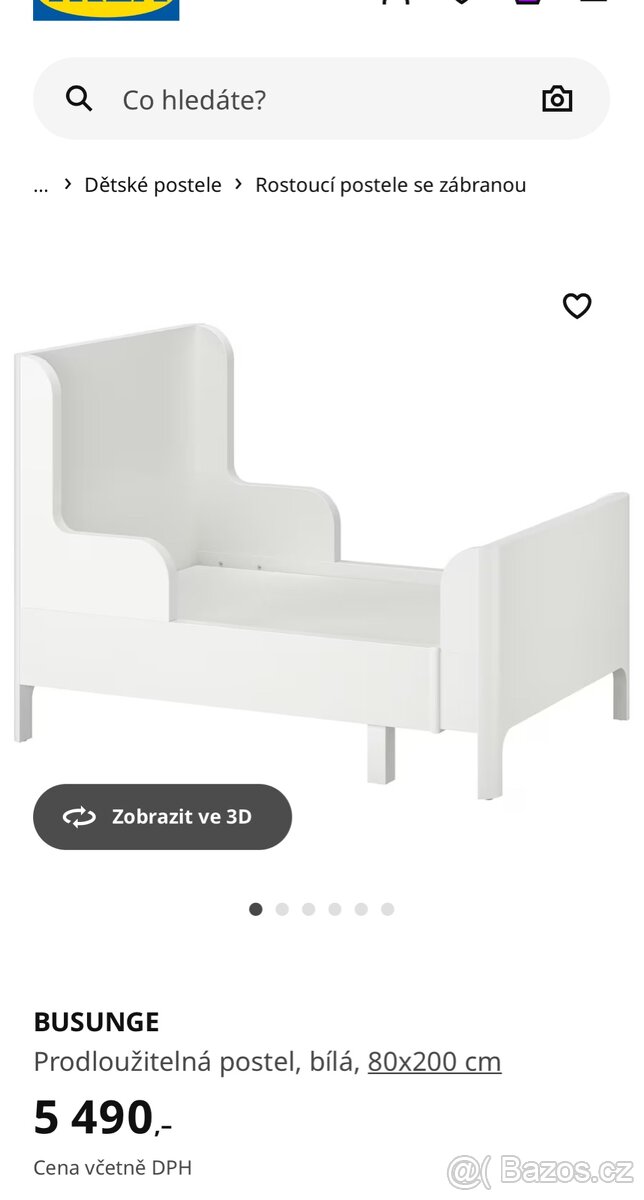 Dětská postel Ikea,původní cena 2700Kč...bez madrace
