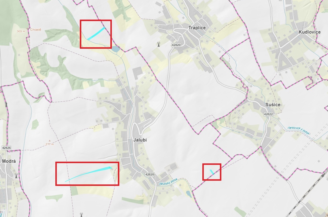 Prodej polí 1,5 ha – kú Jalubí