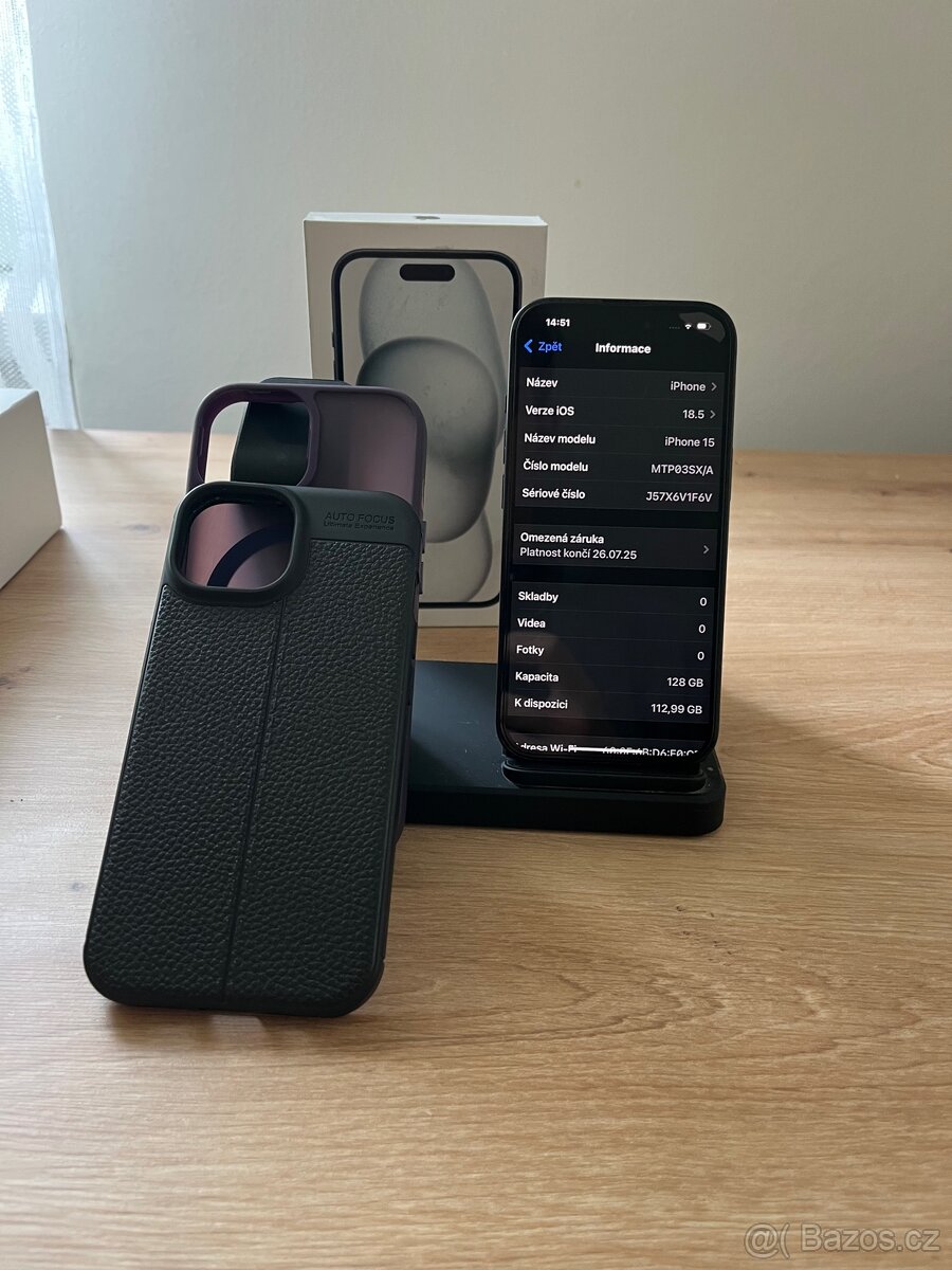 ZÁNOVNÍ IPHONE 15 128GB - ZÁRUKA