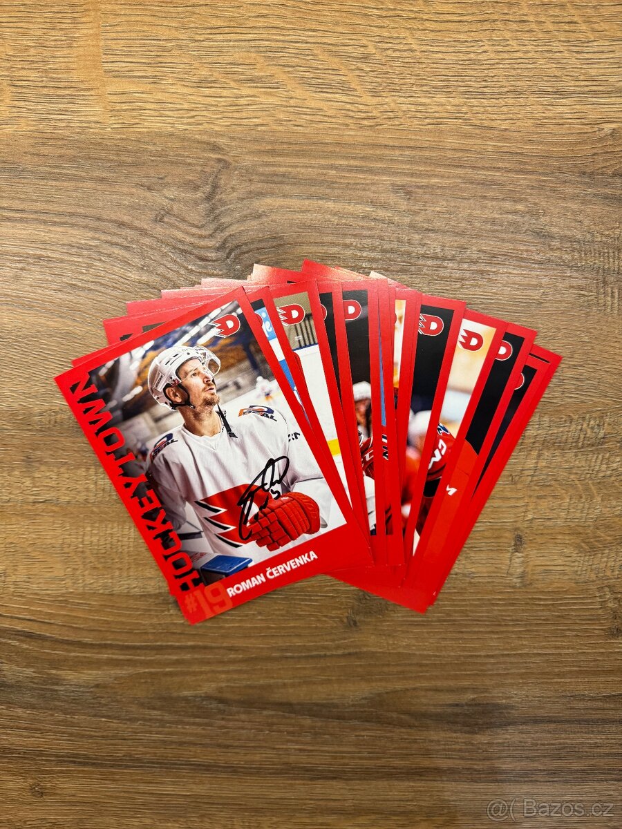 Podepsané hokejové karty