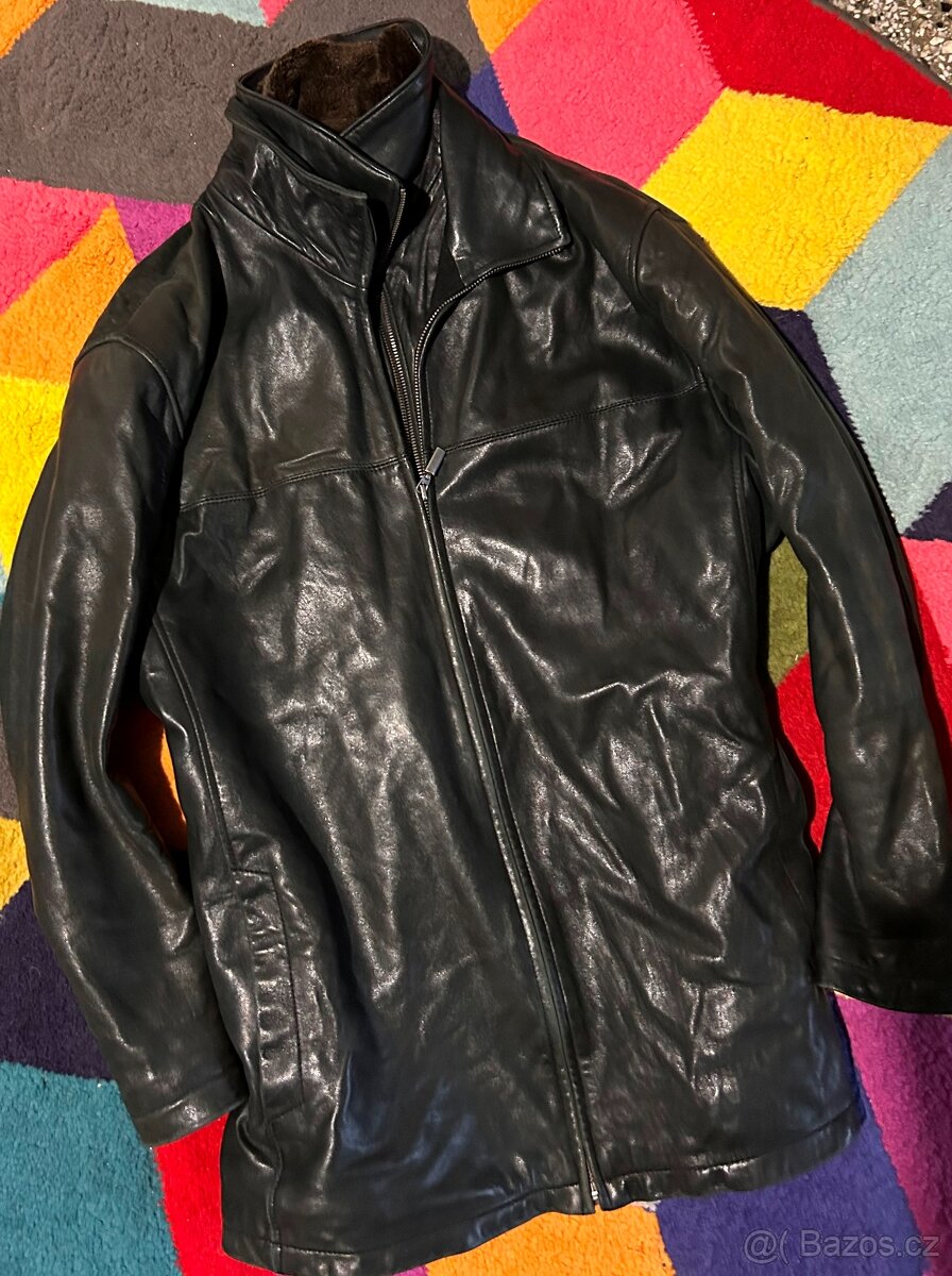 PÁNSKÁ  KOŽÁRNA-KOŽENÁ BUNDA 100% LEATHER ZATEPLENÁ 2V1