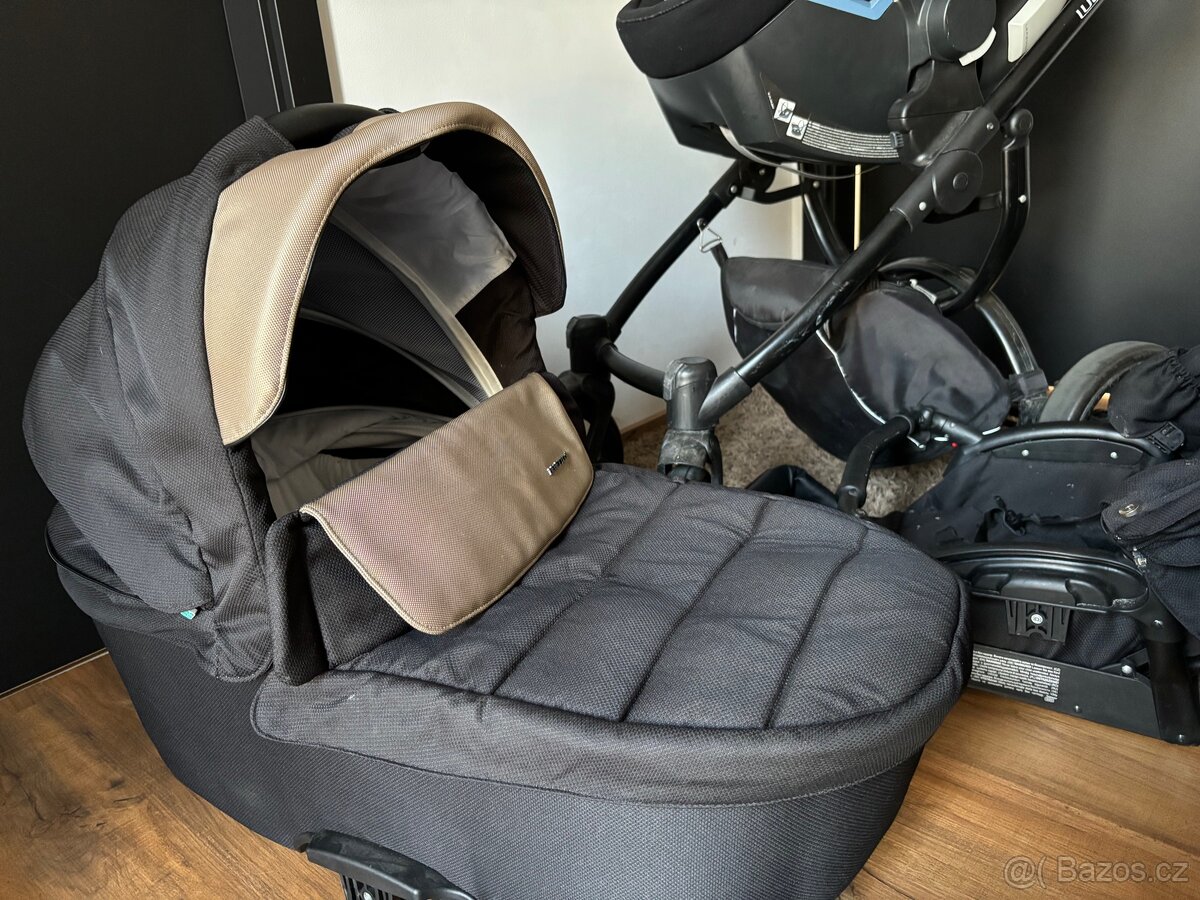 3v1 kočárek (větší korba, sporťák, vajíčko) + fusák