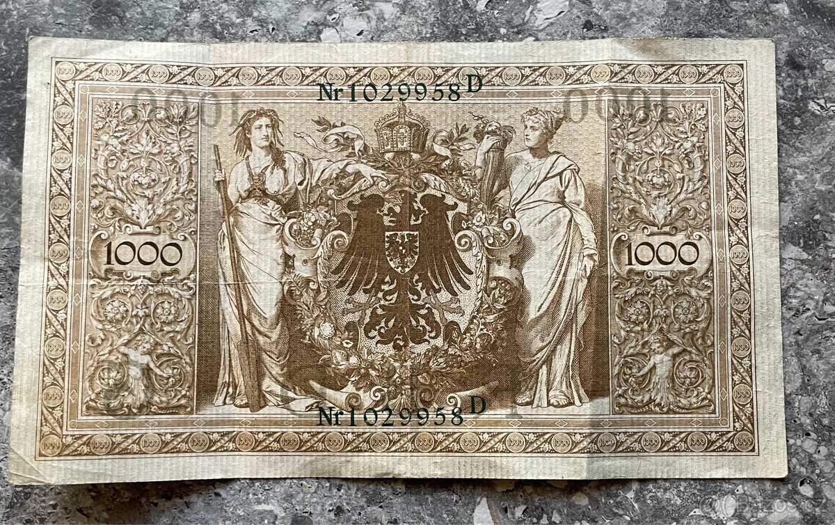 Německá 1000 Marka z roku 1910