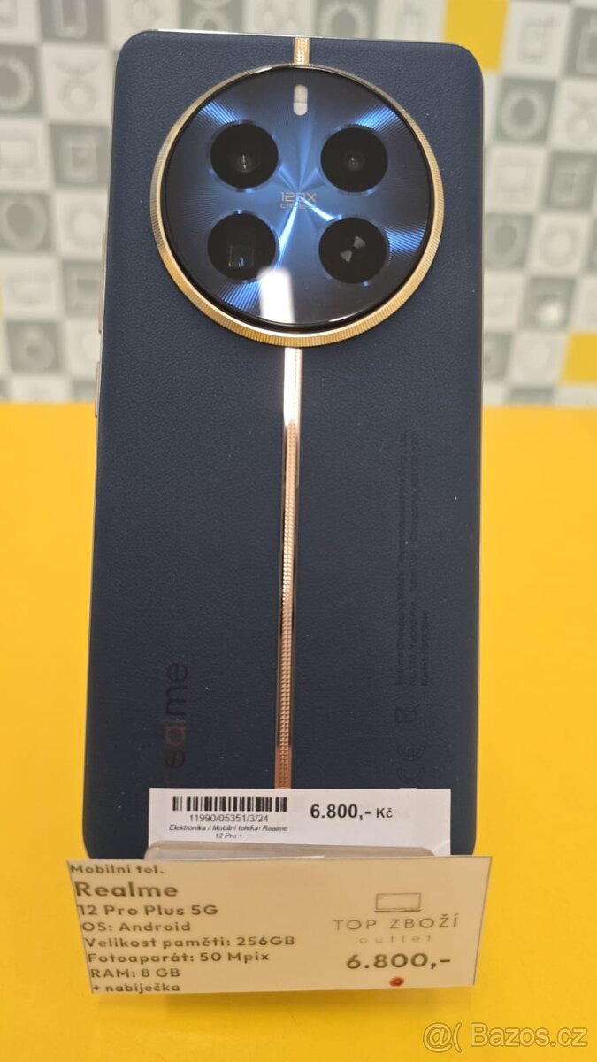 Realme 12 Pro Plus 5G,Nový, 2 Roky záruka 8/256 GB