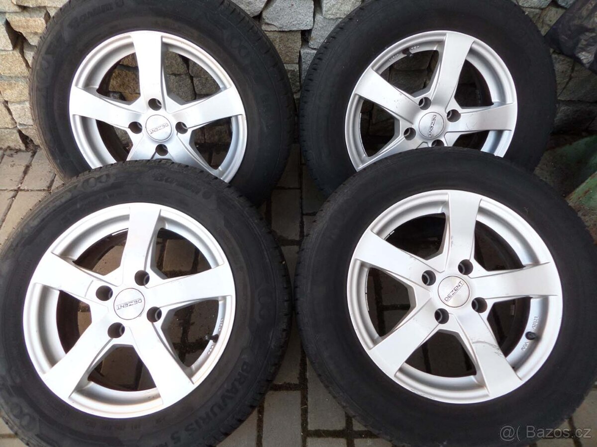 4 x 108 R15 alu kola letní pneu