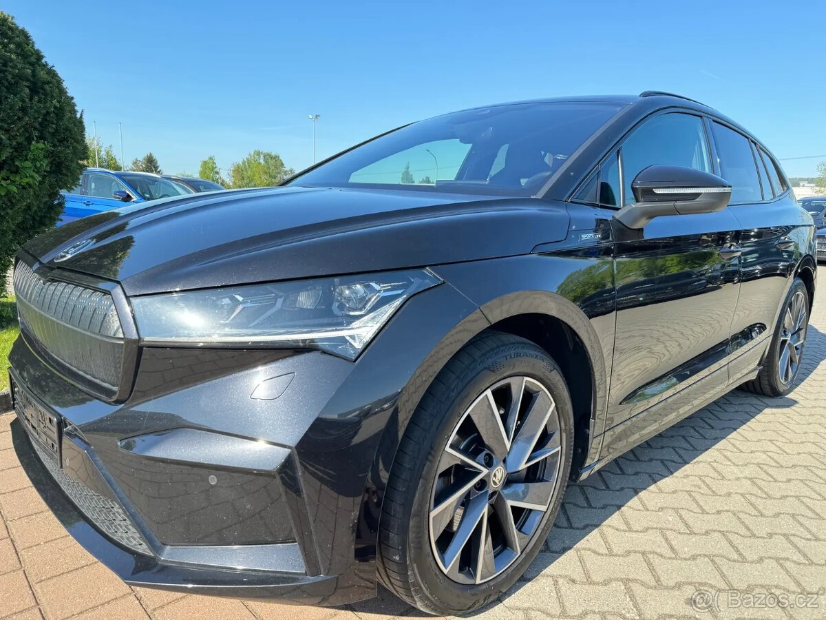 Škoda Enyaq sportline 80,tažné,tepelko,360°kamery,head-up