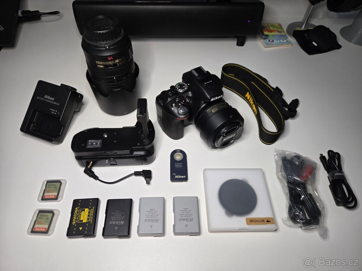 Prodám Nikon D5300 + 2 objektivy + příslušenství