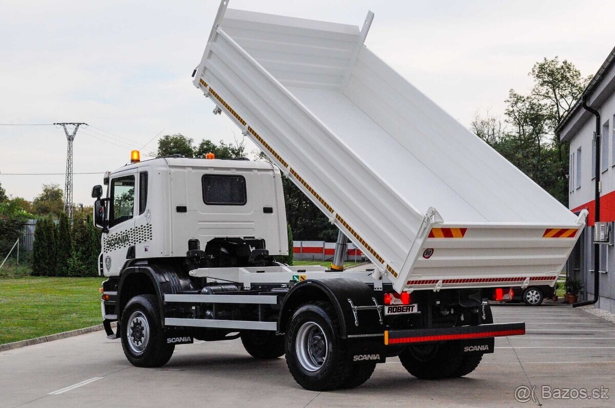 SCANIA P440 4X4 TŘÍSTRANNÝ SKLÁPĚČ / VYKLÁPĚČ 53.000KM EU5