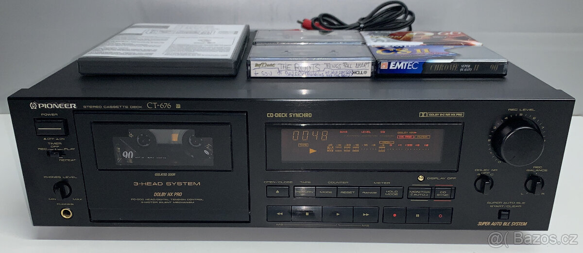 PIONEER CT-676 / 3HEAD / Dolby B-C / REZERVOVÁNO
