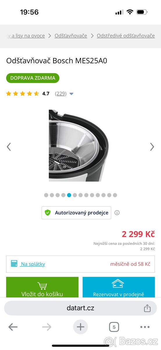 Odšťavňovač Bosch MES25A0