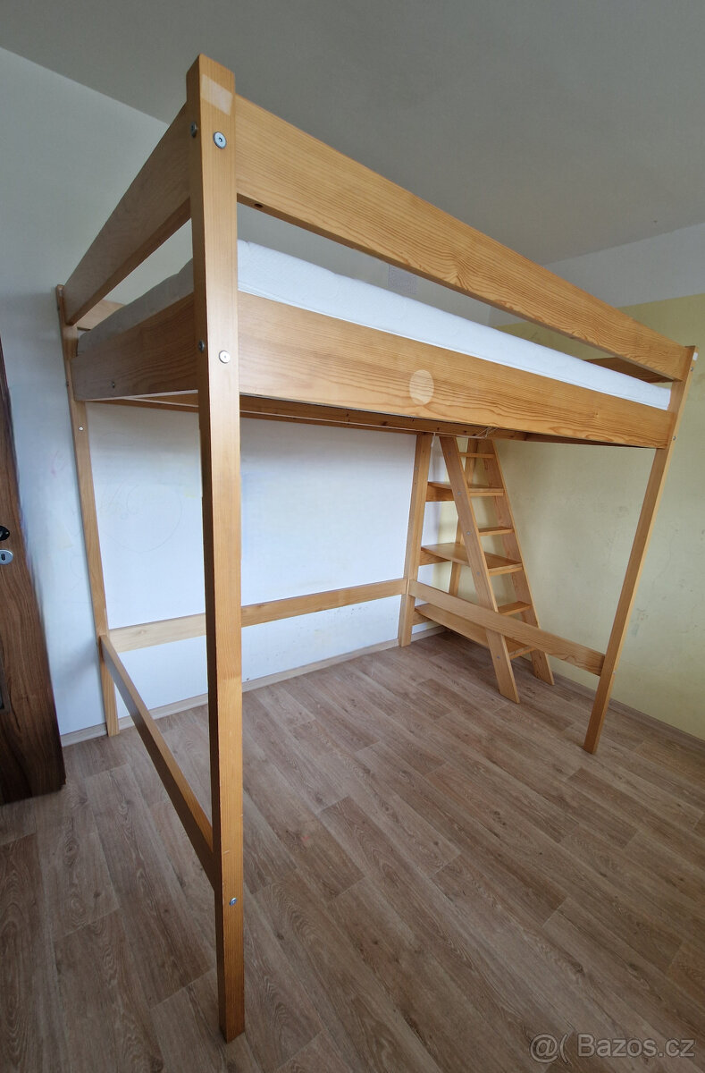 Patrová postel dvoulůžko 180x140 s matrací