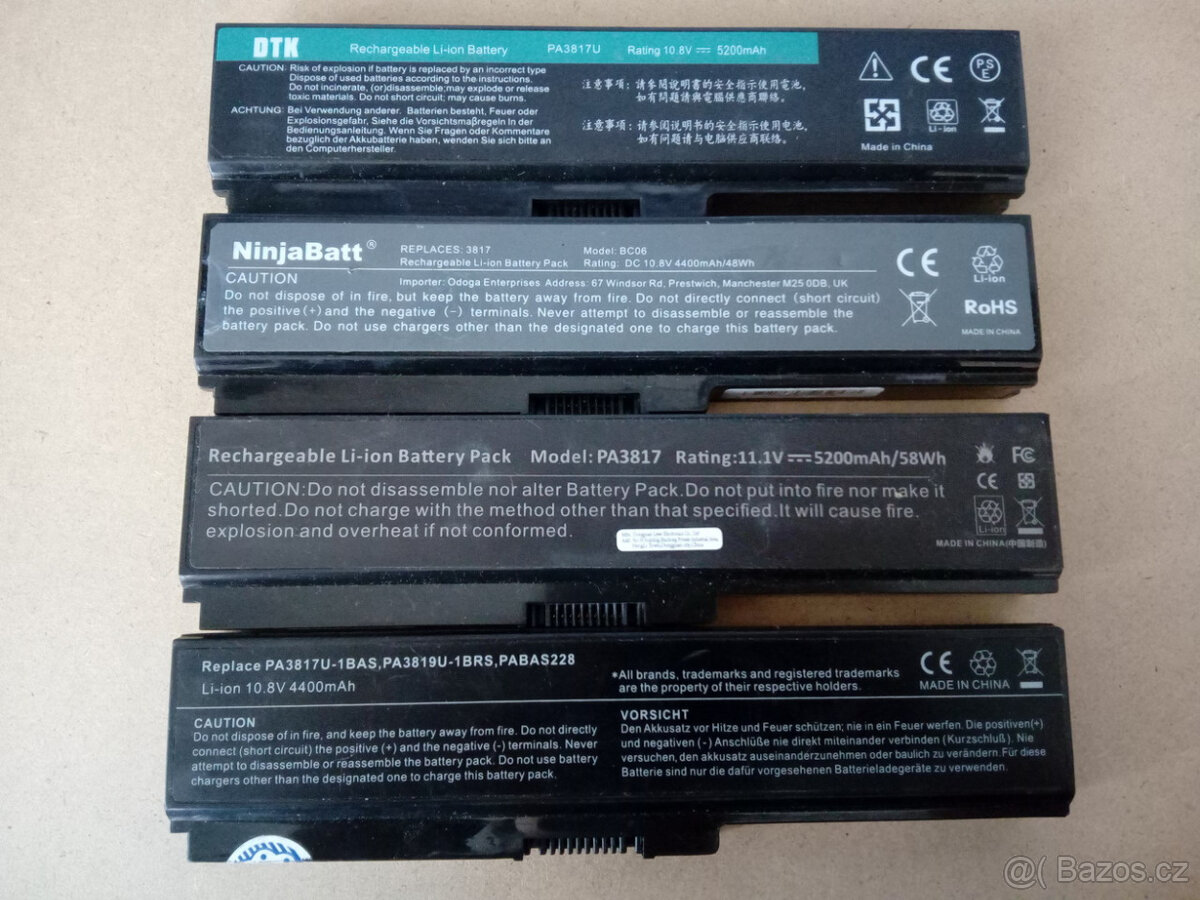 baterie PA3817U pro notebooky Toshiba Satellite (2.5hod)