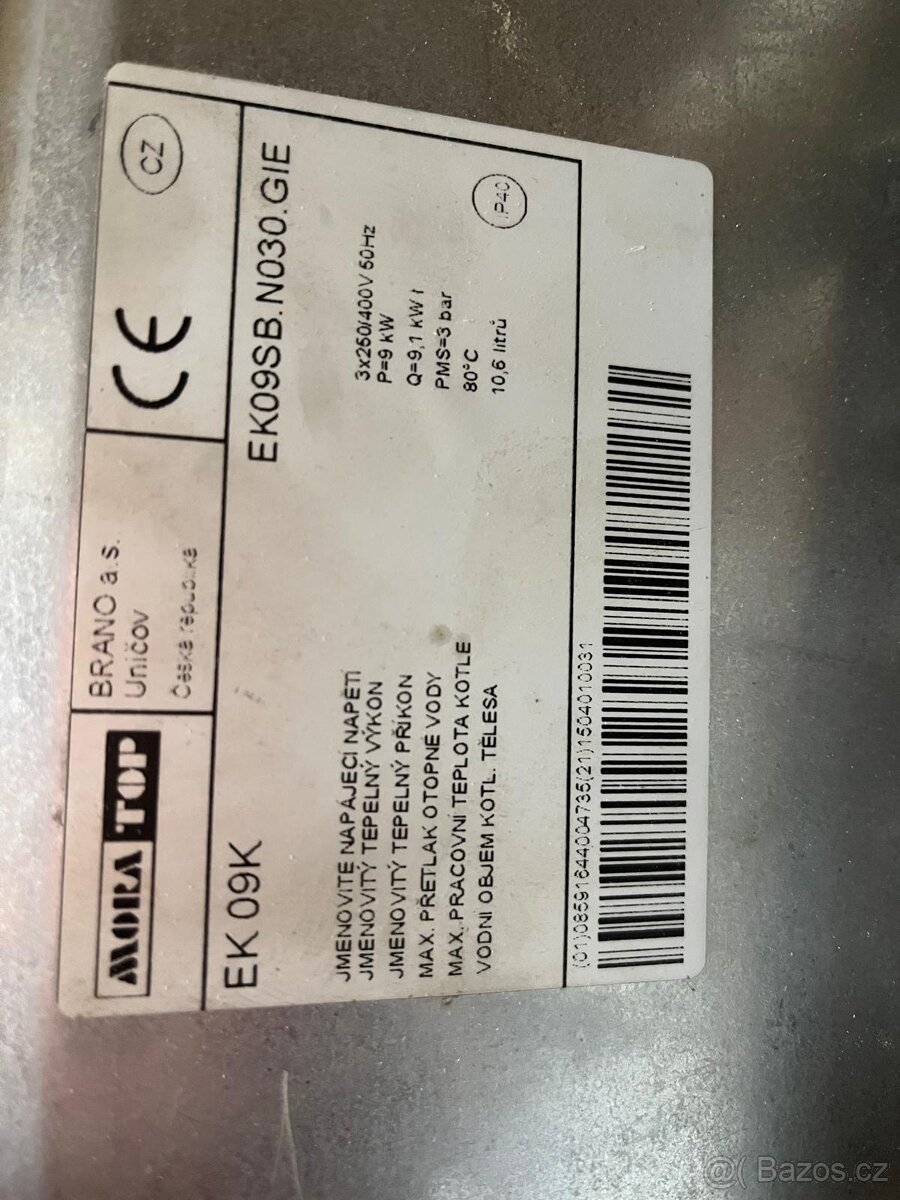 Prodám elektrokotel Mora 9 kW
