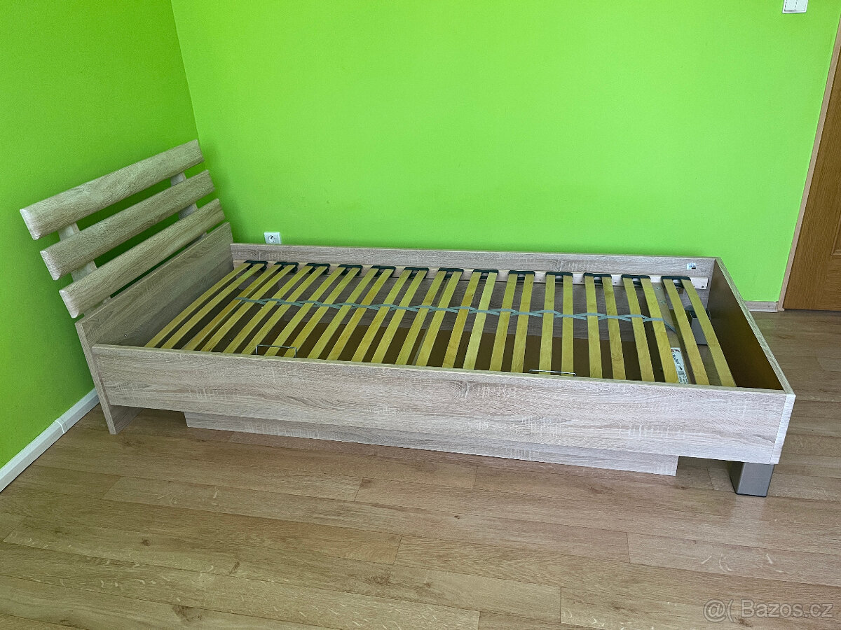 Postel s úložným prostorem 90x200