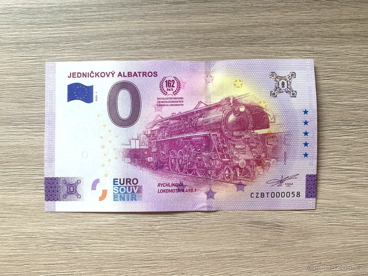 0 Euro Souvenir bankovka Jedničkový Albatros č.58