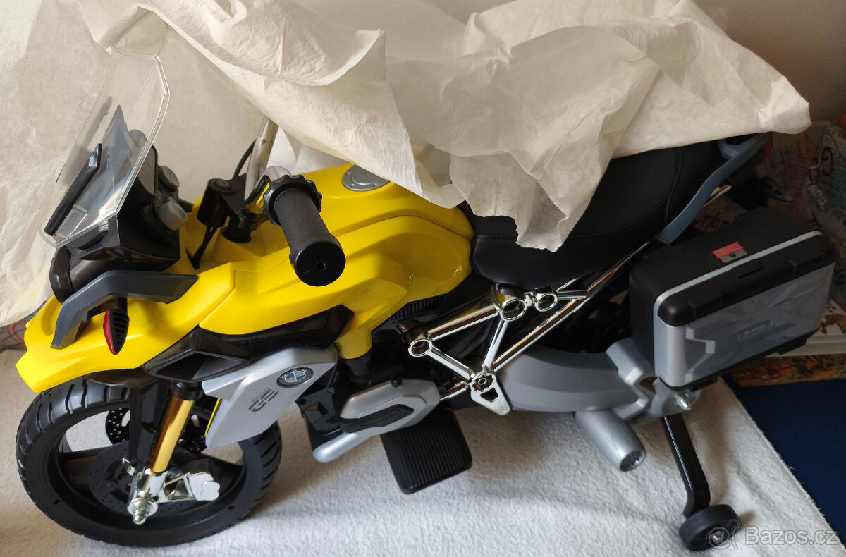 Elektrická dětská motorka BMW R1200GS nová, jen složená