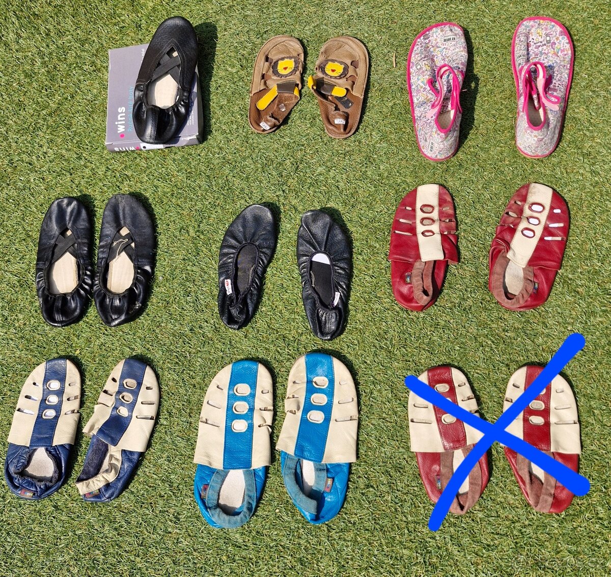 Capáčky, 19-24 cm, gymnastické cvičky 21-25 cm, gymnast.dres