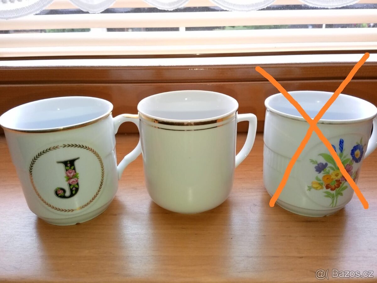 Prodám jednotlivě retro hrnky celkem 16 ks