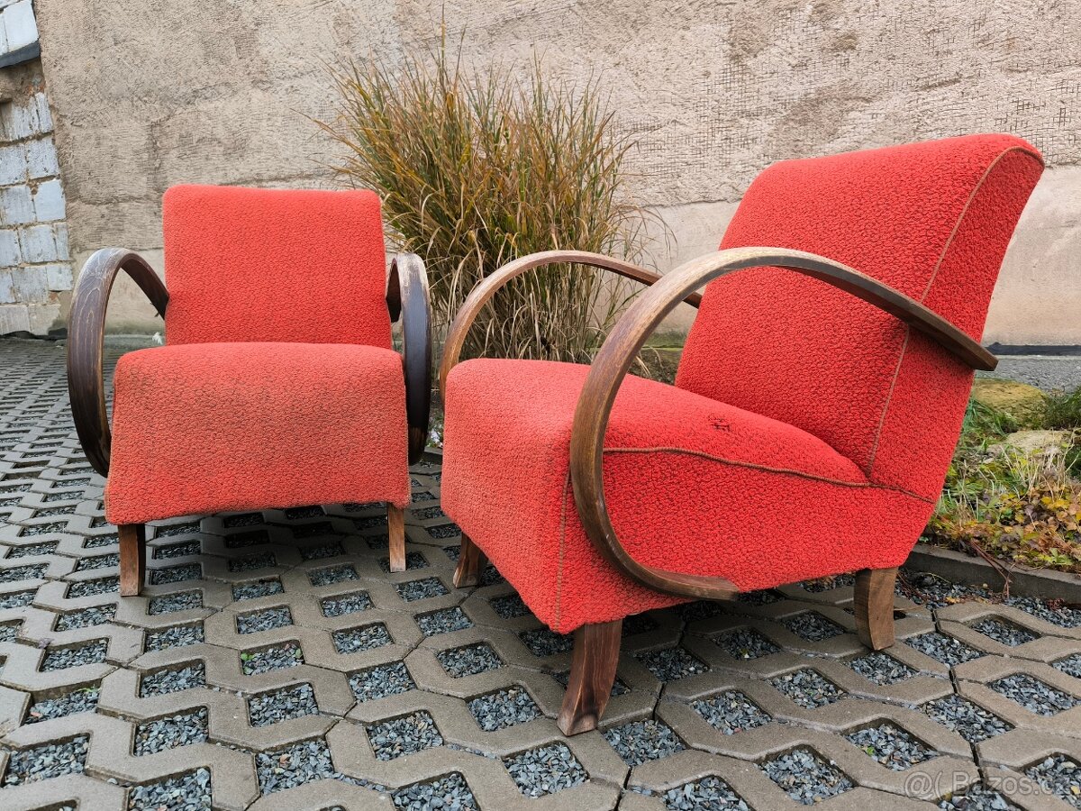 Starožitná Art Deco křesla "C" - Jindřich Halabala