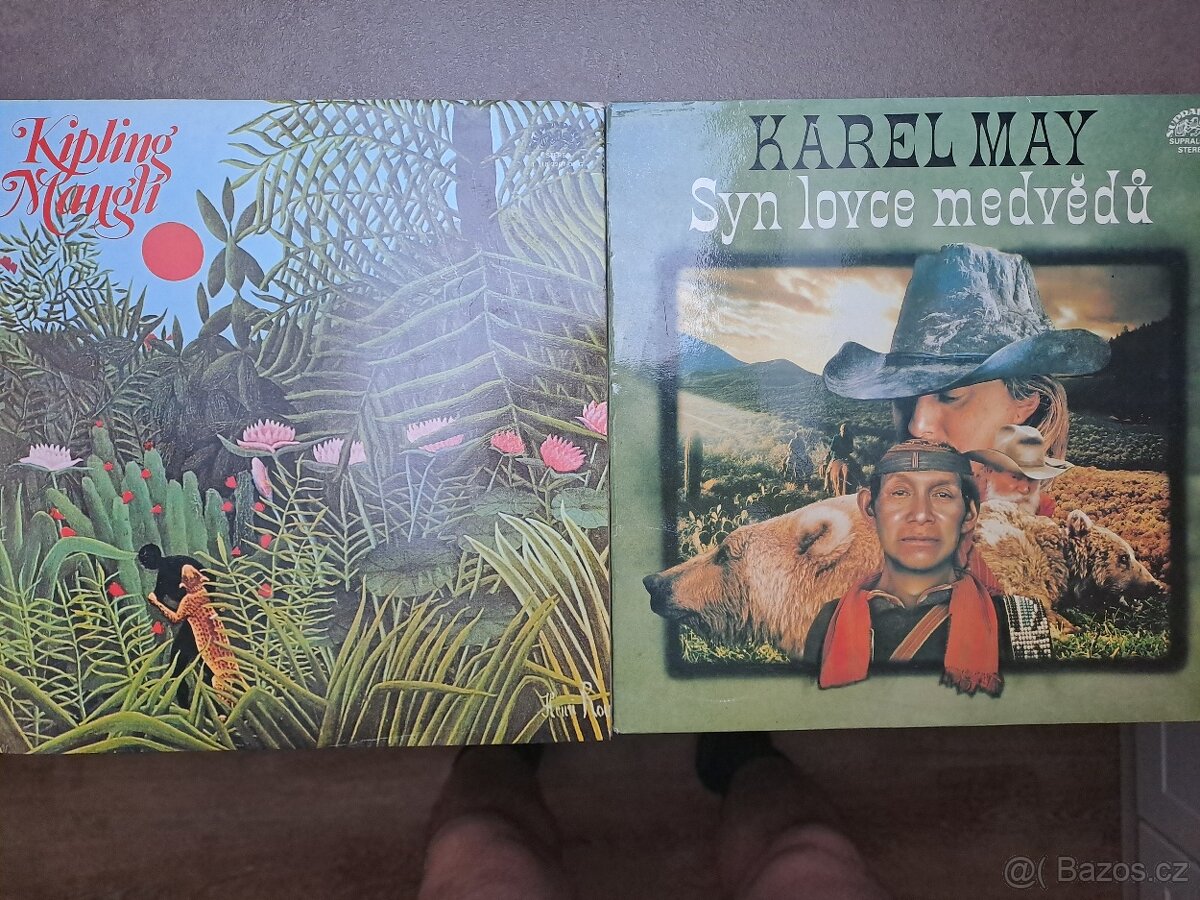 6x vinyl - vinnetou, maugli,