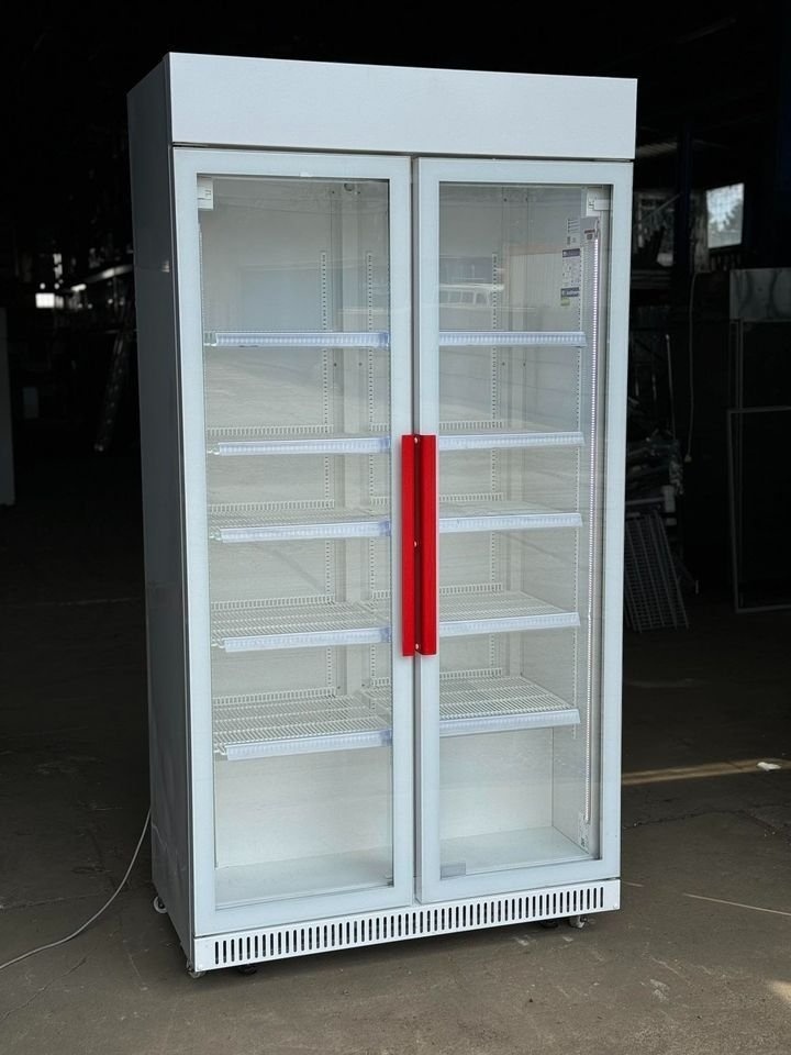 Prosklená chladicí lednice 117x63,5x226cm