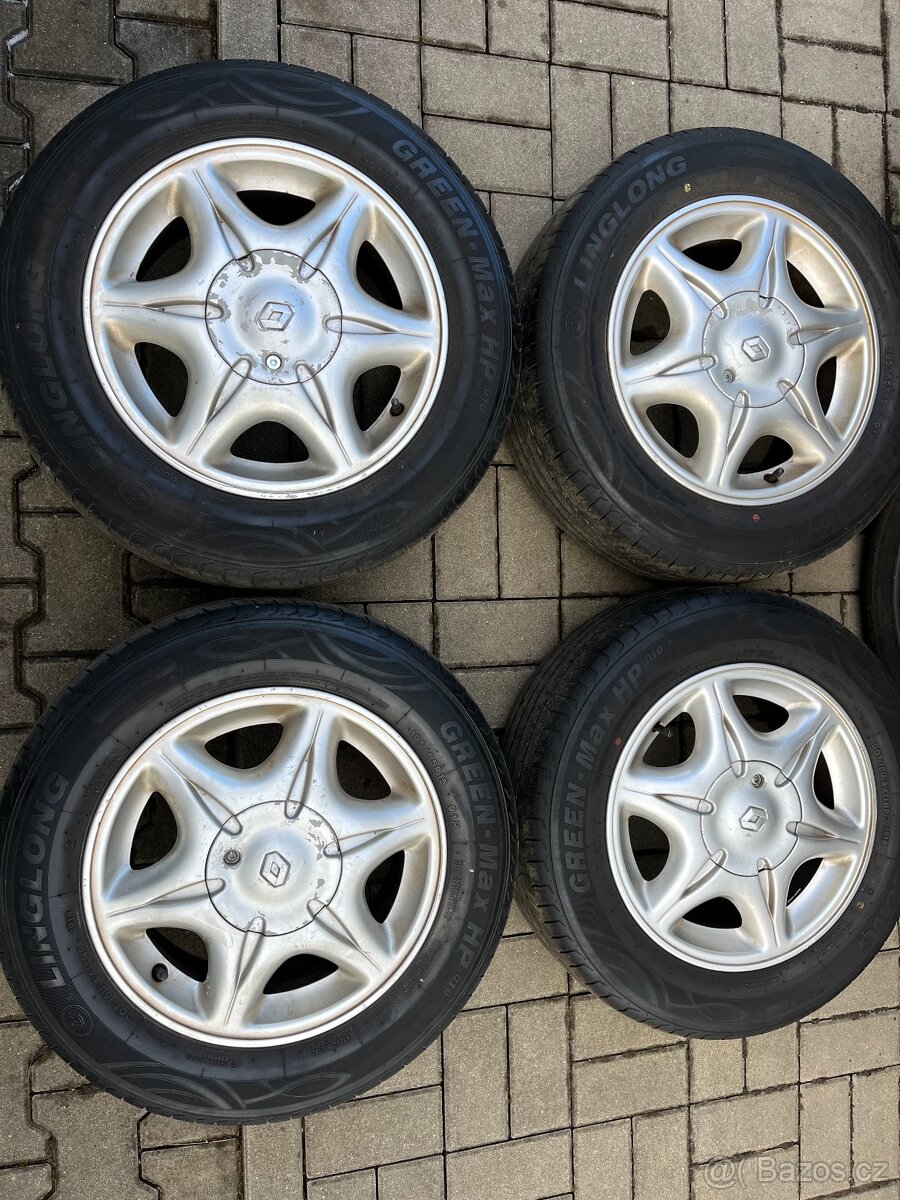 4x alu disky 4x100 R15, letní pneu