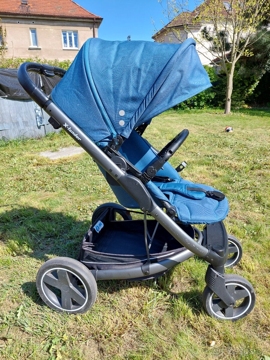 Kočárek X-lander X-Pulse Set 3v1 2021 Petrol blue + isofix
