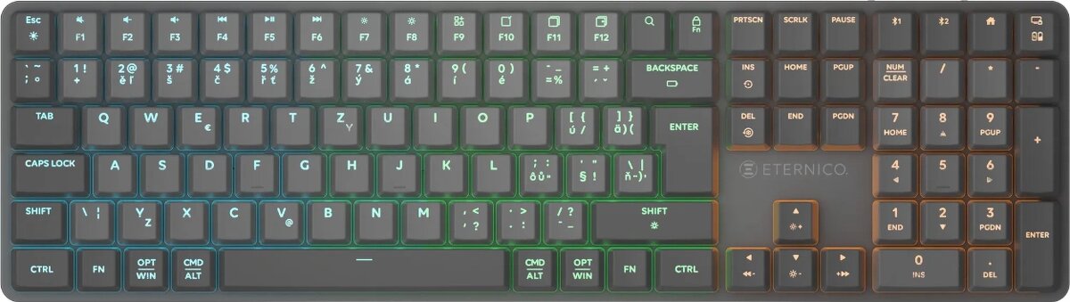 Eternico MKS7100 CZ/SK, Wireless, BT, RGB - nová