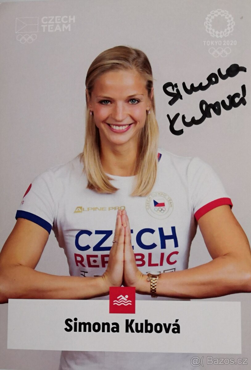 Prodám podpisovou kartu /autogram Simona Kubová