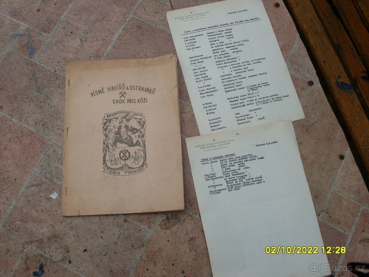 Prodam sbirku hornickych pisni z ostravska.