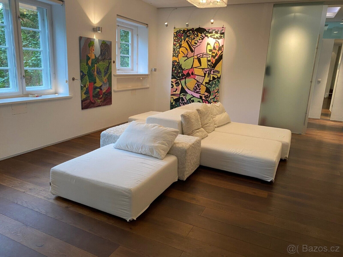 Living Divani, použitá designová sedací souprava, rozkládací